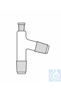 Tête de distillation rodage femelle NS 14, 2 x rodage mâle NS 14 (angle de 75°), verre Duran...