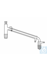 Distilling link with Liebig condenser L: 200 mm, cone ST 29, vacuum receiver with glass olive,...