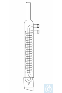 Dimrothkühler Wasseranschluss GL14, Kern NS 71/51, für Soxhlet Extraktor 1000 ml, Borosilikatglas...