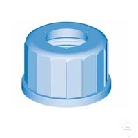 Screw-caps GL 14, PBT, with aperture, red, max. temp. of usage 180°C, color red