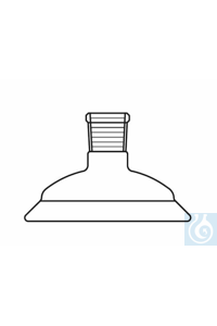 Couvercle, rodage plan, DN 120, col central rodage femelle NS 29