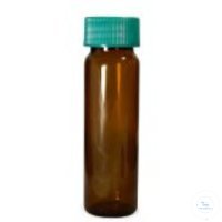 Vial 1/16 oz en verre brun type 1, avec bouchon vert 8-425, obturateur en PTFE, 144 pièces/paquet