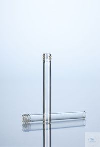 Buis met schroefdraad, standaard wanddikte, GL 25, borosilicaatglas 3.3