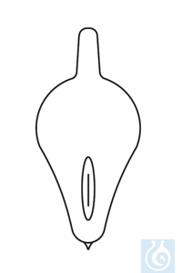 Cooling bulb, wide neck, without grooves, for erlenmeyer flasks