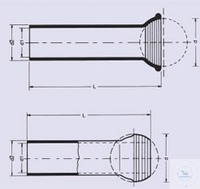 Kogelslijpstuk S 19/9 bol (mannelijk) kwartsglas