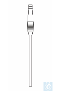 Gas inlet tube, cone NS 29, straight type, length from upper rim of cone 200 mm, Duran...