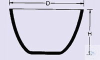 Tiegel in Quarzglas, niedere Form 5 ml, Durchmesser 29 x hohe 19