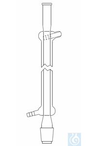 Liebigkoeler L: 400 mm, kern NS 29, met glazen slangeneinden, Duran borosilicaatglas 3.3