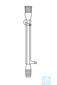 Liebigkoeler L: 200 mm, huls en kern NS 14, met glazen slangeneinden, Duran borosilicaatglas 3.3