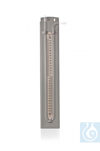 Manometer with scale, 250-0-250 mm, mounted on plate, Simax® borosilicate glass, type: 2442