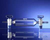 Ampoules prélèvement de gaz 100 ml 2 x robinets clé verre