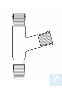 Tête de distillation, 2 x rodages femelle NS 14 (angle de 75°), rodage mâle NS 14, verre Duran...