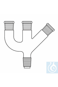 Tête de distillation, 2 x rodages femelle NS 29 parallèle, rodage femelle NS 29 angle de, rodage...