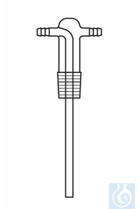 Head for gas washing bottle cone NS 29 without filter disc