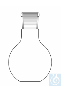 Platbodemkolf 250 ml, slijpstuk huls NS 24/29, Duran borosilicaatglas 3.3