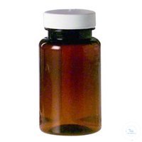 60cc Amber PETE Packer w/33-400 White Polypropylene F217 Lined Cap Attached NOT CERTIFIED (48 per...