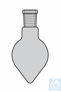 Puntkolf 500 ml, slijpstuk huls NS 24/29, bruin glas, Duran borosilicaatglas 3.3