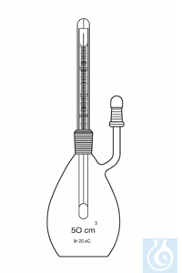 Pycnomètre Gay Lussac 100 ml, NS 10, classe A, calibré avec précision, avec thermomètre...