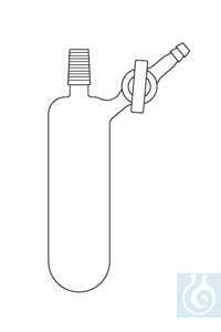 Nitrogen tube 250 ml,cone NS 14, lateral glass stopcock, Duran borosilicate glass 3.3