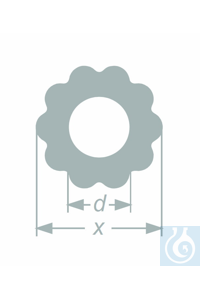 Profile tube 'ten petals', ø 24,0+-0,5 x øi 12,0+-0,5 mm, pack 23,60 kg, 25 pieces, in...