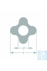 Profile tube 'four petals', ø 24,0+-0,5 x øi 9,5+-0,5 mm, pack 27,30 kg, 36 pieces, in...