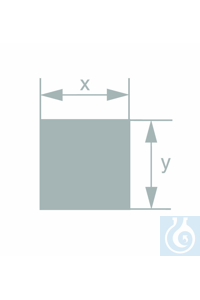 Rechthoekige staaf in borosilicaatglas, Simax, B 12,0 ±0,5 x D 16,0 ±0,5 mm,...
