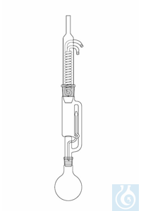 Soxhlet apparaat, 300 ml, compleet, huls NS 45, kern NS 29, voor koude extractie van vaste...