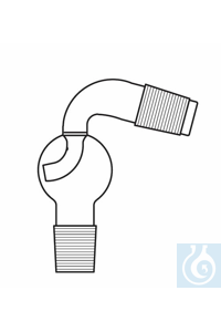 Tropfenfänger nach Stutzer NS 14 gebogen, Duran Borosilikatglas 3.3