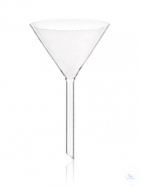 Entonnoir 80 mm tige courte, verre borosilicate 3.3