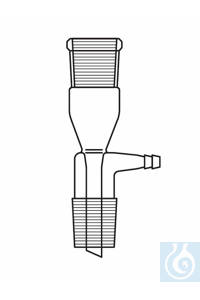 Receiver adapter with vacuum connection NS 29 straight, Duran borosilicate glass 3.3  