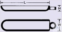 Verbrennungsschiffchen aus Quarzglas, ohne Griff, L x B x H = 77 x 20 x 12