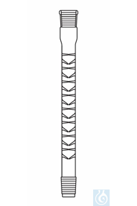 Vigreux kolommen, kern en huls NS 24/29, vulhoogte 600 mm, borosilicaatglas 3,3