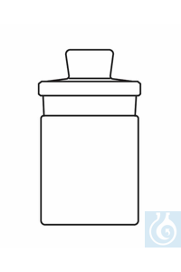 Weighing bottle D: 50 H: 80 mm, tall shape, 110 ml, with interchangeable standard ground stopper...