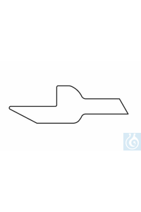 Weighing funnel with long stem, L: 70 mm, conical shape, Size II