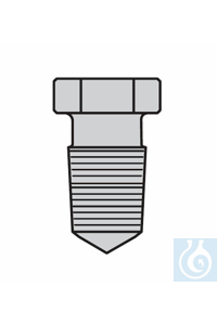 Bouchon creux, hexagonal NS 19/26, ambré, verre Duran borosilicate 3.3  