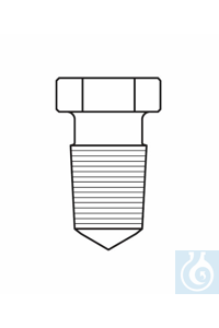 Sechskant-Hohlstopfen - spitz-, NS 10/19, Borosilikatglas 3.3