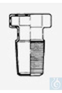 Sechskant-Hohlstopfen - flach-, NS 45/40, Borosilikatglas 3.3