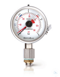 Manometer EN837-1 KL 1.6 met fabriekscertificaat volgens EN10204 Manometer...