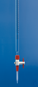 Compact burette'Economy' SB PTFE stopc. 25 ml : 0,1 ml, PP tip, Boro 3.3