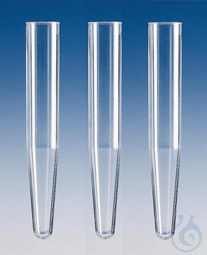 Sedimentierröhrchen, PS, 16 x 105 mm, kon. Unterteil, VE=2000