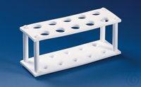 Reagenzglasgestell, PTFE, f. 10 Röhr. bis D. 19 mm, 180x60x70 mm Reagenzglasgestelle, PTFE, für...