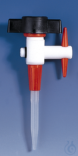 PTFE-stopcock for burette length with PP-tip, c...