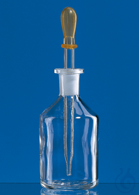 Tropfflasche Natron-Kalk-Glas Klarglas 50 ml m. Tropfpipette u. Gummihütchen Tropfflasche,...