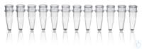 PCR tube strip of 12 thin-walled w/o cap, 0,2 ml, colorless, PP, pack of 80 strips of 12 PCR...