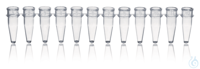 PCR-buisjes, 12 st, PP, zonder deksel 0,2 ml, kleurloos, PU = 80 strips Strips van 12...