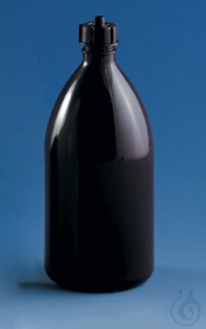 Flasche, PE-LD, EH, f. Schilling-Bürette, 1000 ml GL 28 braun opak Schlauchdurch Flasche, PE-LD,...