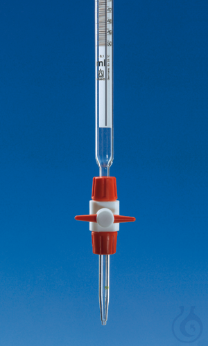 Kompakt-Buerette, PTFE-Hahn, SILBERBRAND, 50 ml...