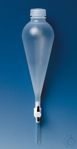 Separating funnel, PP 125 ml, screw cap PP, con.PTFE-stopcock Separating funnel, PP, 125 ml,...