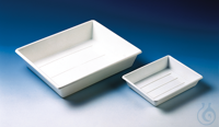 Tray (photogr. tray) PP white stackable 370 x 310 x 75 mm Tray (photographic tray), PP, white,...