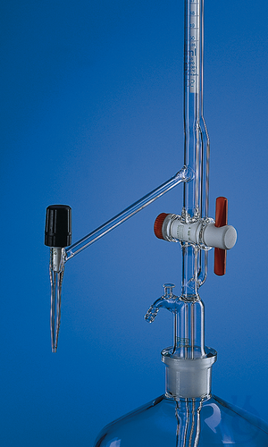 Titrierapp. BBR Zw.-H./PTFE-K. o.Fl., 10 ml:0,02 ml Schellbach seitl. V-Hahn